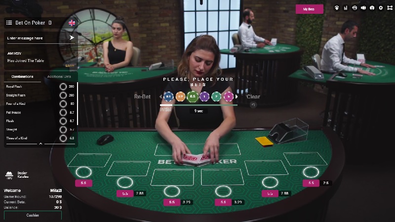 Live Casino 4 Poker tại 1xbet hấp dẫn người chơi tham gia trải nghiệm